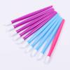 10pcs Rubber Nail Cuticle Pusher Tipped Plastic Handle Nail Art Tool Nail Acrylic Cuticle Pusher Cleaner (Random Color) view 4