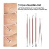 5pcs Acne Pimples Needles Set Pimples Blackheads Removal Extractor Facial Cleansing Tool Kit view 3