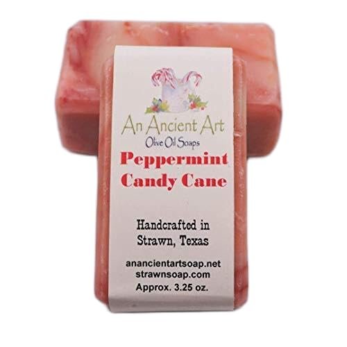 Ancient Art Soap 3.25oz All Natural Handcrafted Olive Oil Soap Bar (Peppermint Candy Cane)