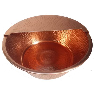 Portable Pure Copper Foot Wash Spa Beauty Salon Massage Pedicure Bowl Pedi Tub Toes Care Body Soothing Feet Pain Disorder Fatigue Healing Treatment Relaxation + Footrest