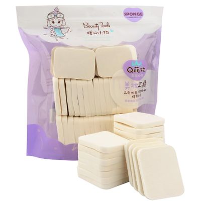 40 PCS Makeup Blenders Sponges Set, Use for Dry and Wet, Perfect for Full Face Curve Blending, Cream, Liquid, Powder Foundation Cosmetics, Latex Free & Soft & Flexible, Square
