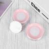 2pcs 10g Powder Case Round Mesh Powder Container Elastic Makeup Case (Pink+ Puff) view 4
