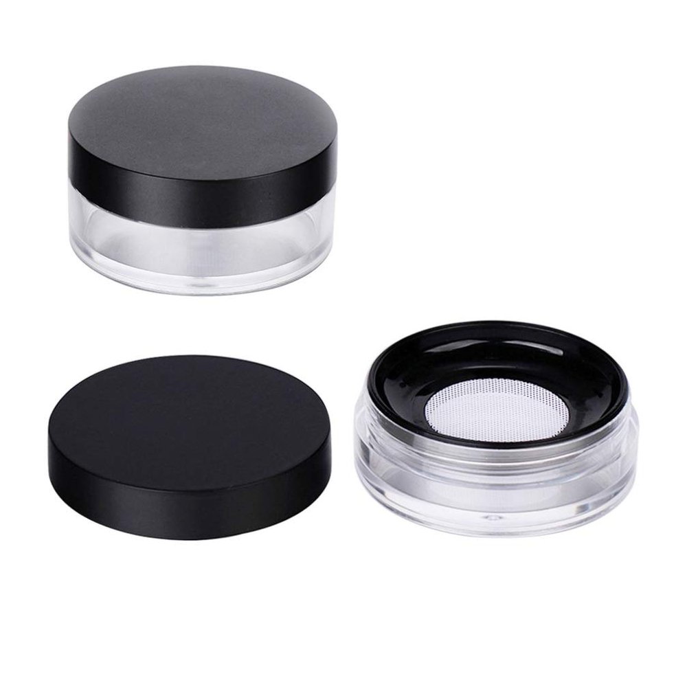 2pcs makeup containers plastic to go containers powder container powder puff holder powder puff case makeup puff container powder case powder puff box loose powder Compact cosmetic