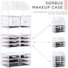 Sorbus Large Makeup Organizer - Clear Stackable Jewelry Makeup Organizer for Vanity, Bathroom Storage Display Case - 12 Drawers Cosmetic Beauty Organizers and Storage with Lipstick Makeup Brush Holder view 2