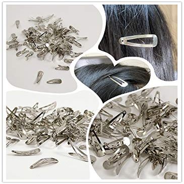 100 pcs 30mm Snap Hair Clips - Silver Finish- Hair Bow Clip Accessories - for Hair Flowers, Bows, Fabric Flowers - Silver Hair Clip