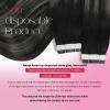 Moresoo Tape in Hair Extensions Human Hair 20 Inch Balayage Black and Silver Hair Extensions Tape in Real Hair 20 Pcs 50G Straight Hair Tape in Human Hair Extensions Fashion Mix Color #1B/Silver/1B view 3