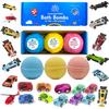 3 Bath Bombs for Kids with Big Cars Inside - Surprise Bath Bombs with Collectible Cars Toys Inside | Cars, Trucks, Airplane | Gift for Toddlers, Girls, Boys, Teens - Handmade in The USA view 1