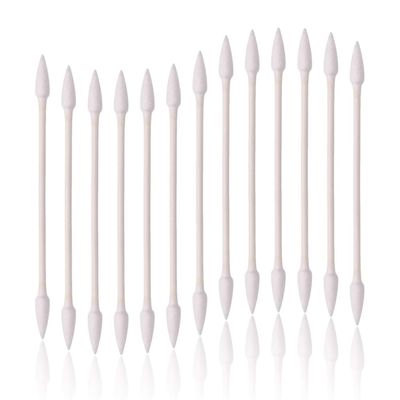 800pcs Cotton Swabs, Double Tipped Cotton Buds with Paper Stick, 4 Packs of 200 Pieces, Pointed Shape