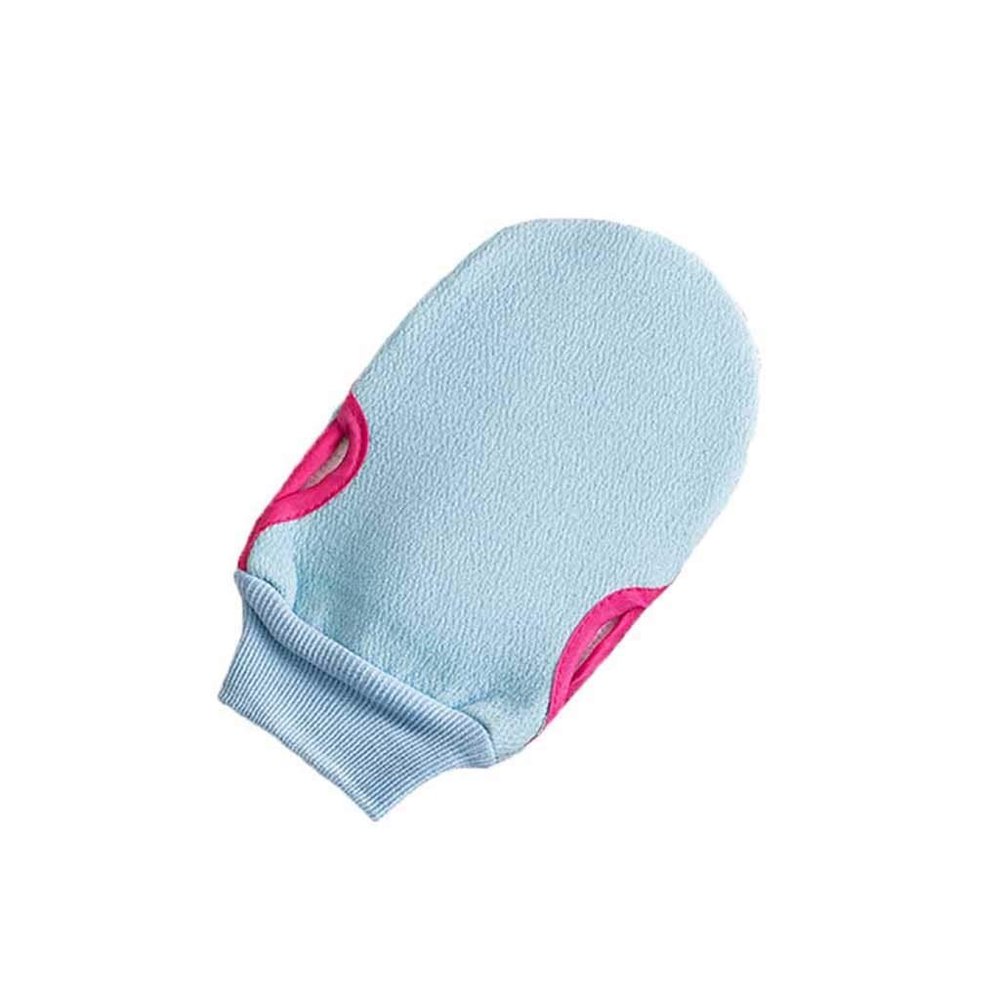 Premium Quality Exfoliating Gloves, Body Scrub Gloves For Men And Women,Bath Shower Sauna Hammam Dead Skin Cells remover,Self Tan Removal Kessa Scrubber Mitt, Improves Blood Circulation (Blue)