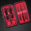Manicure Nail Clippers Pedicure Set Portable Travel Hygiene Kit Stainless Steel Nail Cutter Tool Set (Red) view 1