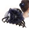 Flower Hair Claws Women Elegant Imitation Pearl Hair Clips Headwear Buns Hair Jewelry for Fashion Accessories (Navy) view 1