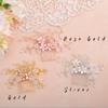 Campsis Wedding Bridal Hair Comb Bride Flower Hair Combs Pearl Bead Combs Crystal Rhinestone Combs Wedding Bride for Hair Accessories for Women and Girls (Gold) view 2