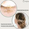 Campsis Wedding Bridal Hair Comb Bride Flower Hair Combs Pearl Bead Combs Crystal Rhinestone Combs Wedding Bride for Hair Accessories for Women and Girls (Gold) view 3