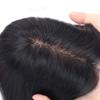 100% Remy Human Hair Silk Base Top Hairpieces Replacement Toppers for Women 3 BB Clip in Hair Extensions 8 x 12 cm Natural Black 30 cm / 12 Inch view 1
