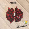 Buffalo Check Plaid Monogram Hair Bow view 4