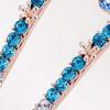 2 Pcs Shiny Rhinestone Crystal Butterfly Hairpins Alloy Side Clip Barrettes Hair Clip Bobby Pins Elegant Hair Accessories for Women (Blue) view 2