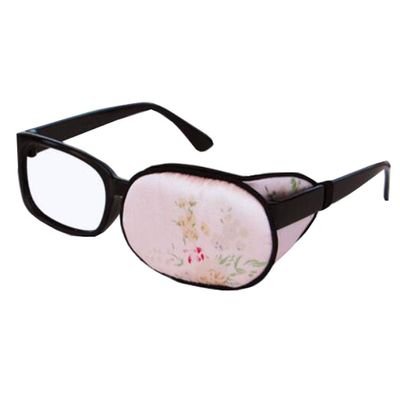 Adult Silk Glasses Eye Mask Amblyopia Strabismus Lazy Eye Patches (Pink)