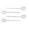 2.75 inches Long Elegant Hair Bobby Pin with Rhinestone for Women - Set of 4 Silver view 1