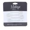2.75 inches Long Elegant Hair Bobby Pin with Rhinestone for Women - Set of 4 Silver view 4