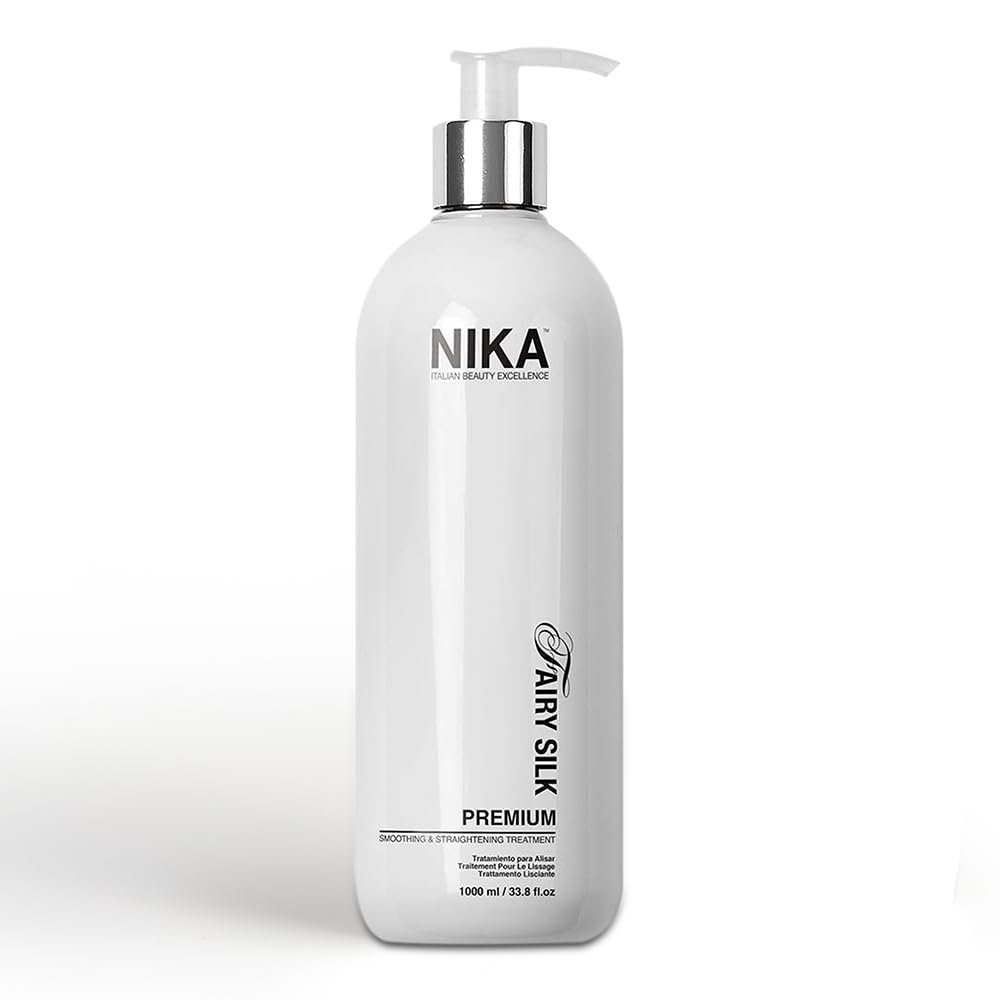 NIKA - Keratin Smoothing Treatment, Blowout Straightening System for Dry and Damaged Hair, Formaldehyde Free, 33.8 Oz - Eliminate Curls and Frizz, Fine to Medium Hair