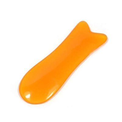 2 pack Yellow Resin Fish-shape Gua Sha Massage Facial Tool Gua Sha Anti Aging Facial Skin SPA for Rejuvenate Skin Anti-wrinkle