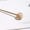 2Pcs Simple Elegant Round Ball Metal Hair Stick Fork Chignon Pin Lollipop Shape Decorative Hairpin Chopsticks Hair Jewelry for Women Lady Teen Fashion Hair Updo Making Accessories, Silver and Gold view 3