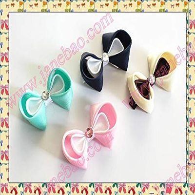 Utini 500pcs New 3'' Small kanzashi Hair Clips Bitty Hair Bows Small Hair Bows for Flower Clips