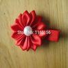 Utini 120pcs/lot Mini Satin Pearl Flower with Hair Clip,Ribbon Lined Alligator Hair Clip for Baby Child,Girs' Flower Clips view 4