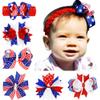 Utini 252pcs Girl interchangeably Hair Bows Clips Headband 4th of July Hairpins Independence Day Hair Band Accessories GZ7442 - (Color:, Size: 36 Sets) view 1