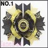 Utini 24pcs New Year Hair Bow Happy New Year Hair Clips Girl Hair Accessories Holiday Bow Gold and Black Hair Bows view 2