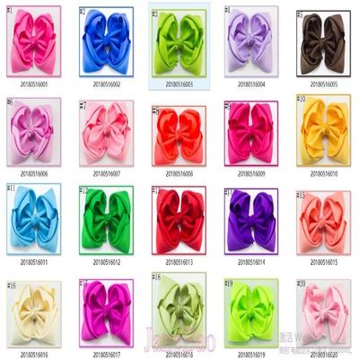 Utini 30pcs 5-6'' Double Layered Boutique Hair Bows Stacked ABC Girl Hair Accessories Bows for Hair