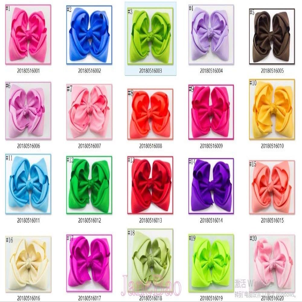 Utini 30pcs 5-6'' Double Layered Boutique Hair Bows Stacked ABC Girl Hair Accessories Bows for Hair