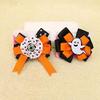 Utini 100pcs/lot Halloween Grosgrain Ribbon Bows with Clip Ghost Girl Pinwheel Hair Clips Hair Pin Accessor - (Color: Multi) view 3