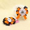 Utini 100pcs/lot Halloween Grosgrain Ribbon Bows with Clip Ghost Girl Pinwheel Hair Clips Hair Pin Accessor - (Color: Multi) view 4