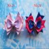 Utini 200pcs wholesales Hand Customize Blessing Good Girl Boutique 3.5" Snowflake Hair Accessories Bow Clip view 3