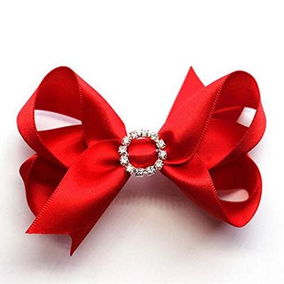 Utini Shipping Round Diamond Ribbon Bow Ribbon Hair Accessories Hair Barrette Lady Hair Clips