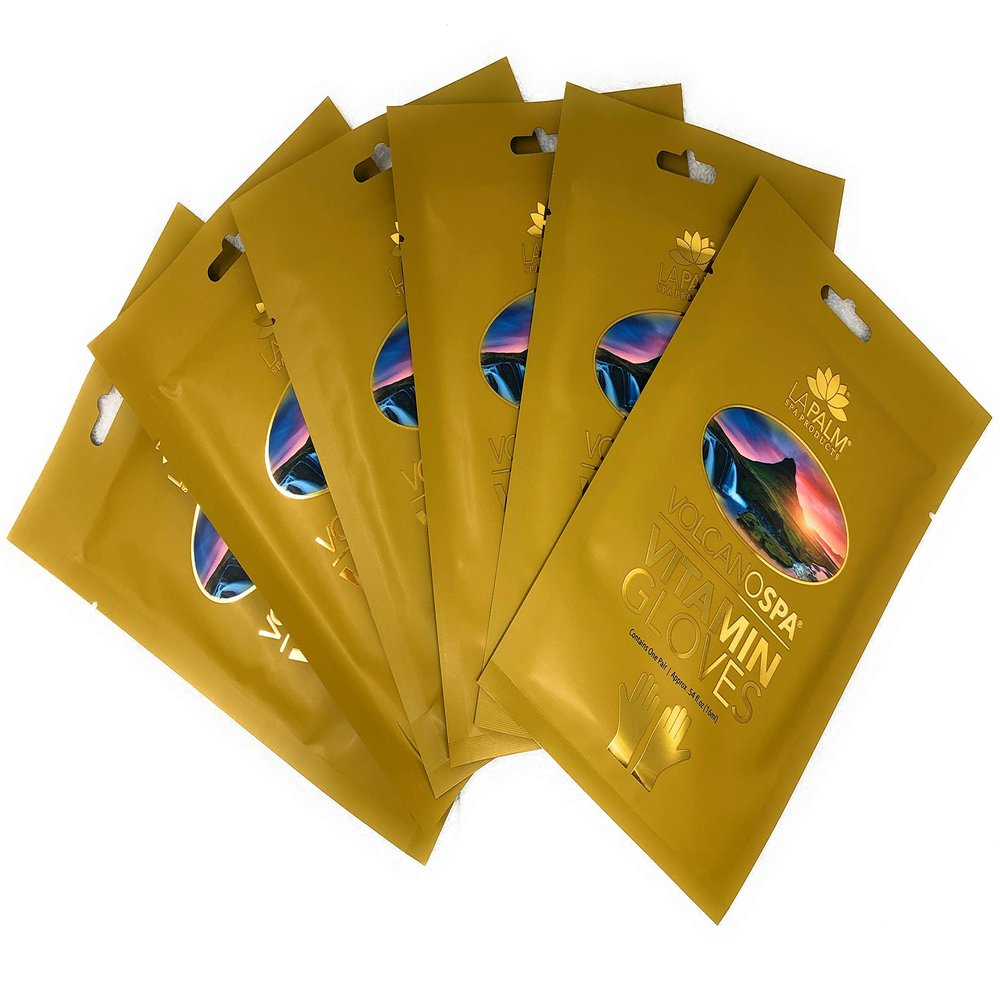 La Palm Volcano Spa Vitamin Gloves Hand Mask (6 Pairs)