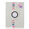 STENES Bling Case Compatible with Samsung Galaxy Tab A 10.1 2019 - Stylish - 3D Handmade Crystal Dance Butterfly Flowers 360 Degree Rotating Stand Case with Smart Cover Auto Sleep/Wake - Pink view 1