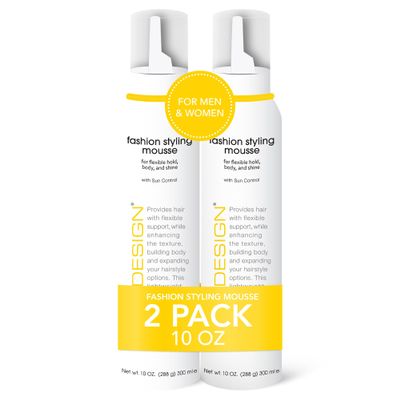TRI Fashion Volumizing Mousse for Wavy Hair - Taming Curls, Frizz Control & Shine, Styling Foam for Women - 10 Ounce (2 Pack)