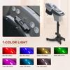 Elitzia Hair Steamer Salon Micro Mister Scalp Treatment Dye Perm Professional O3 Ozone Hooded Barber Shop Use for Natural Black Hair with Wheels ET1408B 7-Color Light view 3