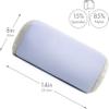 Microbead Bolster Neck Roll Pillow, Gently On Body, Head, Neck & Shoulders No Pain Rest, Relax Sleep - Silky Feel Prevent Wrinkles & Hair Breakage - Lightweight Cylinder Tube, 14" x 8", Silver Mist view 2