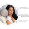 Microbead Bolster Neck Roll Pillow, Gently On Body, Head, Neck & Shoulders No Pain Rest, Relax Sleep - Silky Feel Prevent Wrinkles & Hair Breakage - Lightweight Cylinder Tube, 14" x 8", Silver Mist view 3