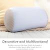 Microbead Bolster Neck Roll Pillow, Gently On Body, Head, Neck & Shoulders No Pain Rest, Relax Sleep - Silky Feel Prevent Wrinkles & Hair Breakage - Lightweight Cylinder Tube, 14" x 8", Silver Mist view 4