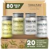 Terra Pure Green Tea Toiletries Set | 1-Shoppe Amenities Kit | 1oz Shampoo & Conditioner, Body Wash, Lotion | Travel Size | 80 Pieces view 1