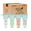 Eco Botanics Toiletries Set | 1-Shoppe Amenities Kit | 0.85oz Shampoo & Conditioner, Body Wash, Lotion | Travel Size | 80 Pieces view 1
