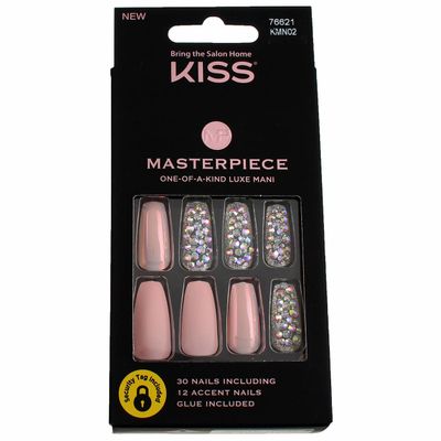 Kiss Masterpiece Kit 30 Count Pink/Silver Glitter (Pack of 2)