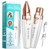 Rechargeable Eyebrow and Facial Hair Remover for Women - 2 in 1 Razor with Built-in LED Light for Painless Hair Removal view 1