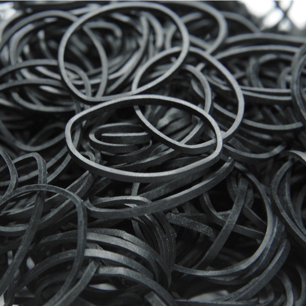 100 Count - #12 Black Tattoo Rubber Bands for Tattoo Machines Tattooing Gun in Fresh Sealed Bag (0.024, Pounds)