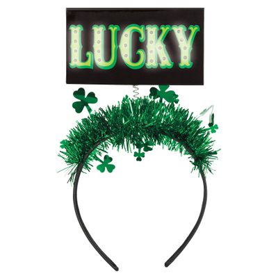 Amscan 3900549 "Lucky" Green Light-Up Headband