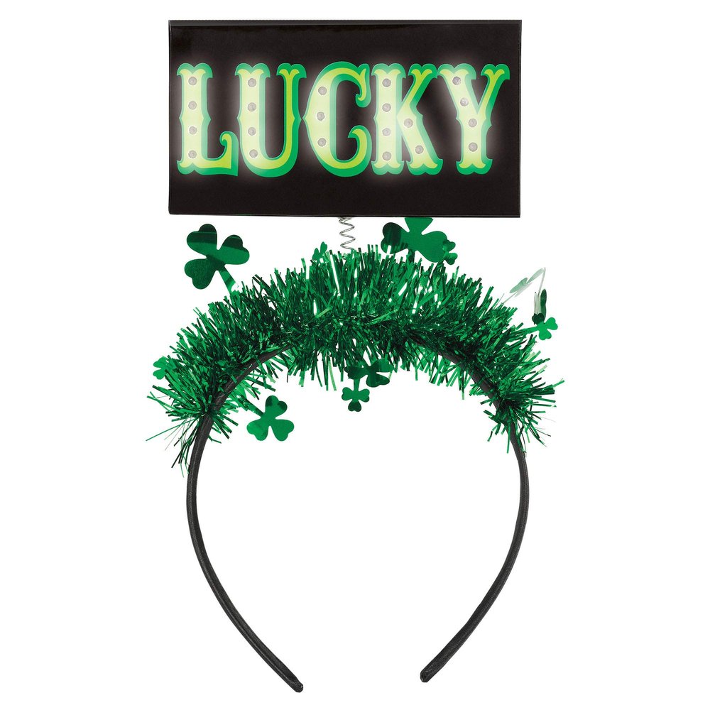 Amscan 3900549 "Lucky" Green Light-Up Headband